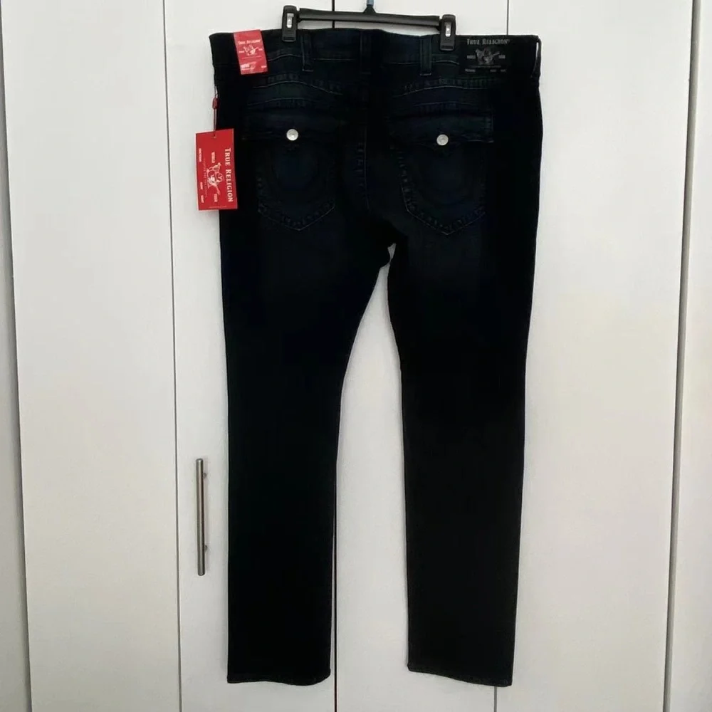 Men’s True Religion Geno Big T Stitch Slim Jeans Size 44